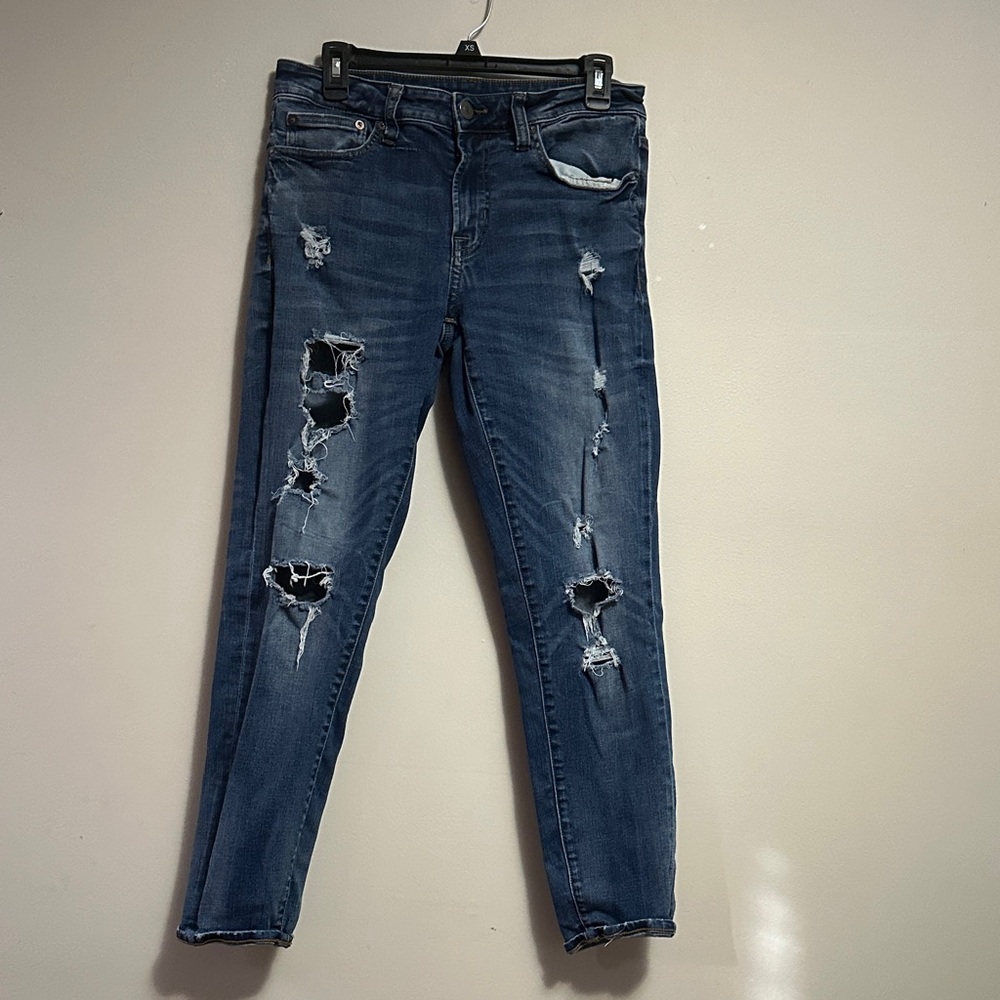 American Eagle Next Level Flex Distressed Skinny Jeans 31 X 30